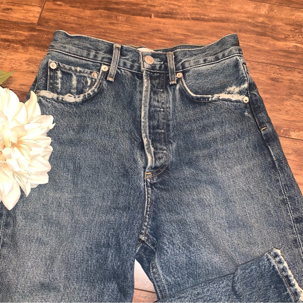 ๐ AGOLDE 90s HIGH WAISTED DENIM BLUE JEANS ARITIZIA: SIZE 22 - Picture 3 of 9